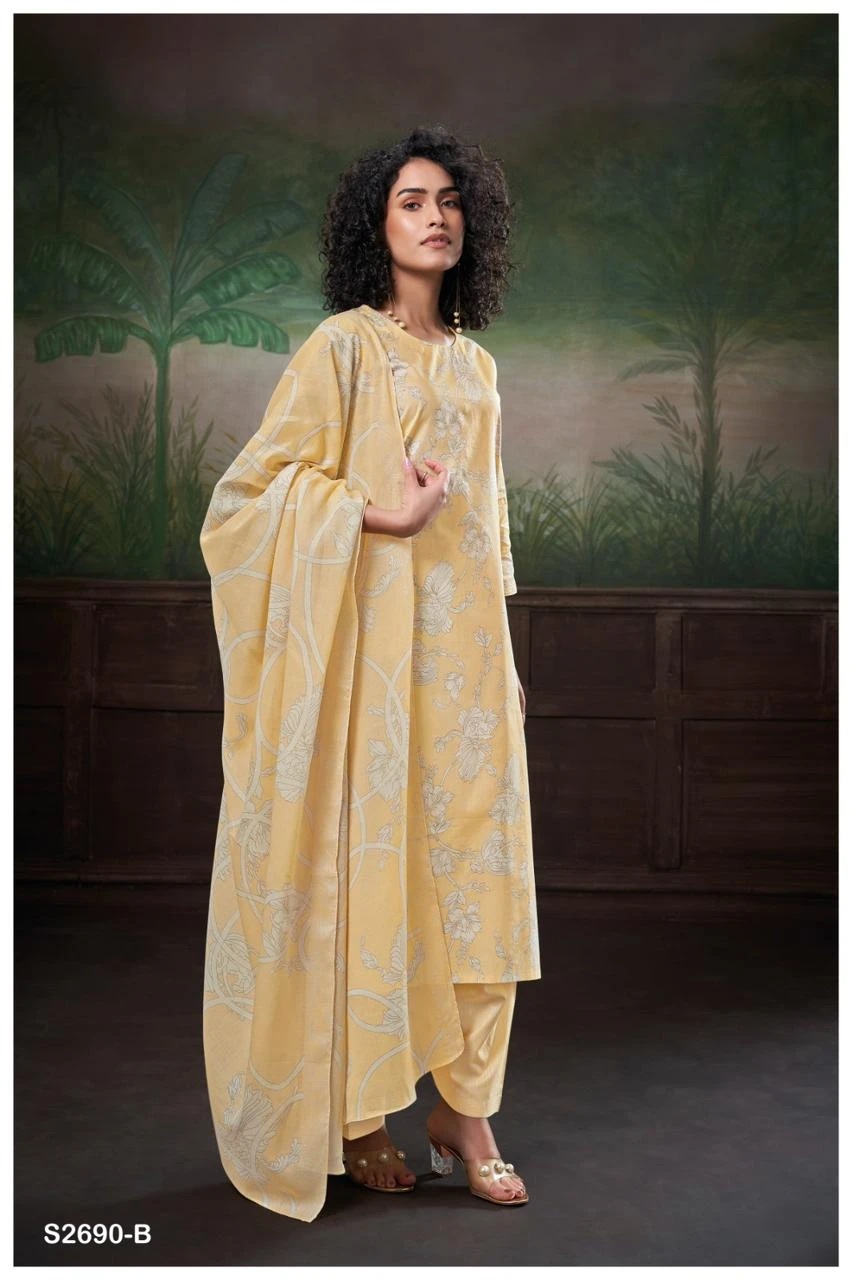 Ganga Misha 2690 Premium Cotton Printed Wholesale Fancy Salwar Suit Catalog — Wholesale Salwar Suits, Ganga wholesale from Surat - Gallery Image 3
